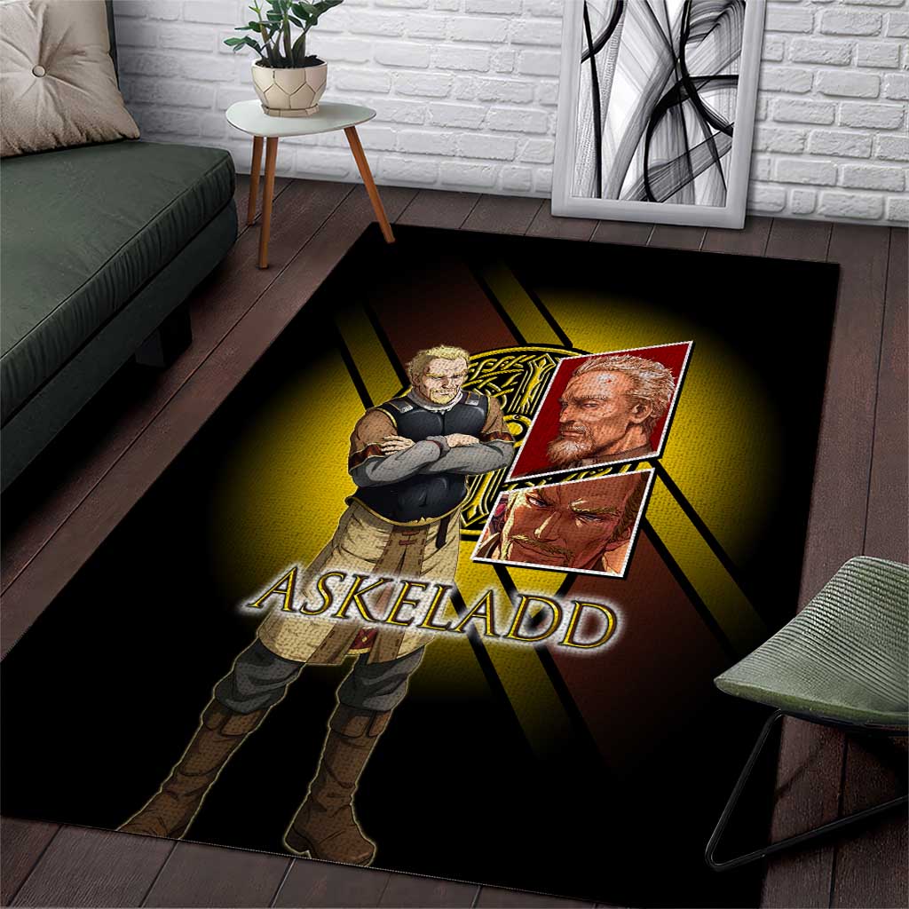 Askeladd Viking Commander Area Rug Viking Manga Illustration Style