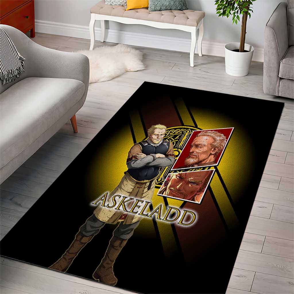 Askeladd Viking Commander Area Rug Viking Manga Illustration Style