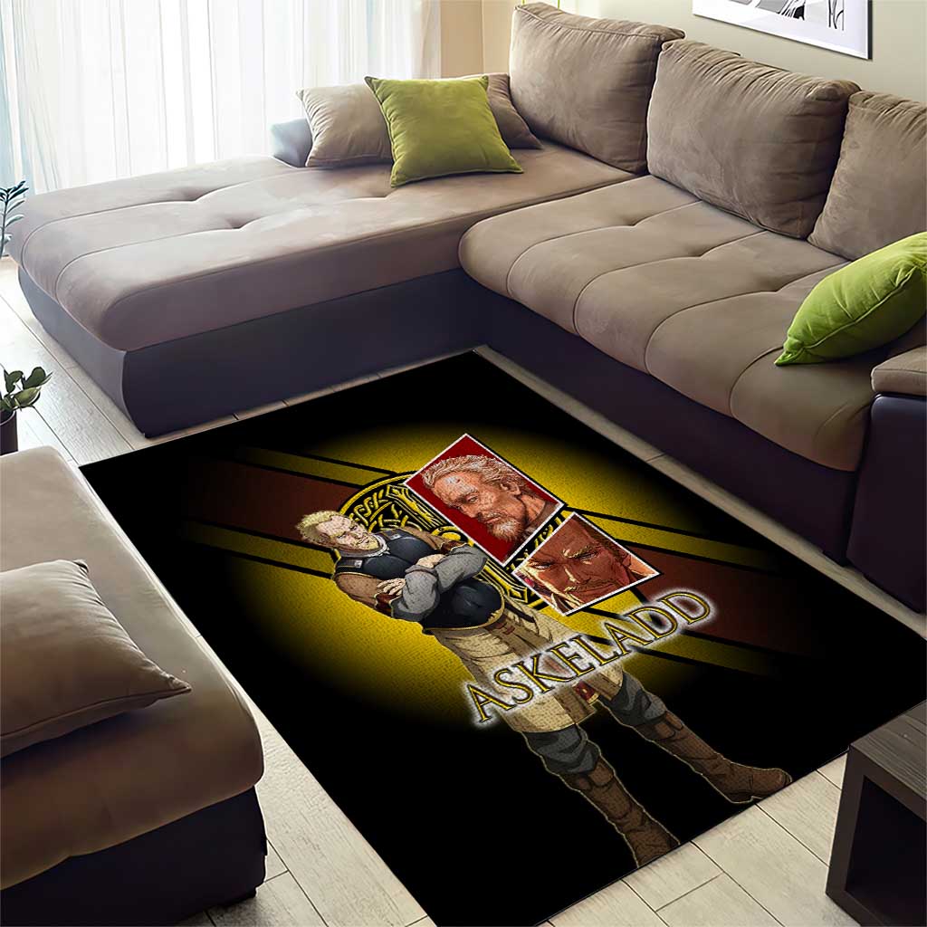 Askeladd Viking Commander Area Rug Viking Manga Illustration Style