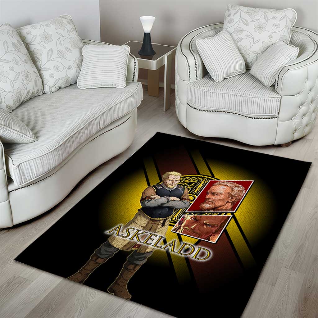 Askeladd Viking Commander Area Rug Viking Manga Illustration Style