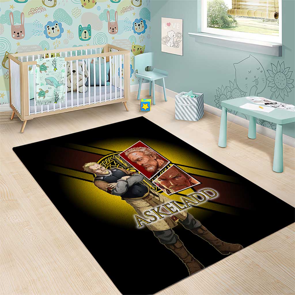 Askeladd Viking Commander Area Rug Viking Manga Illustration Style