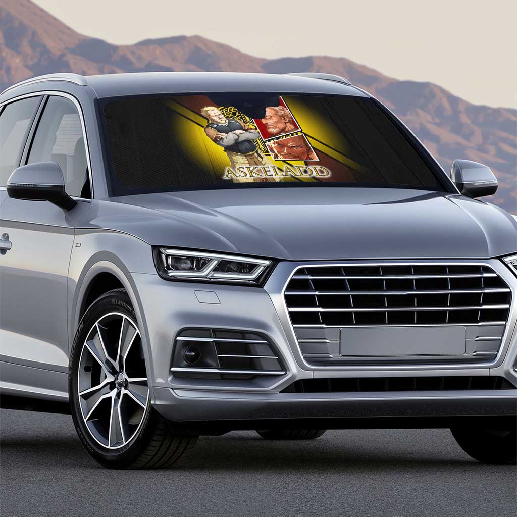 Askeladd Viking Commander Auto Sun Shade Viking Manga Illustration Style