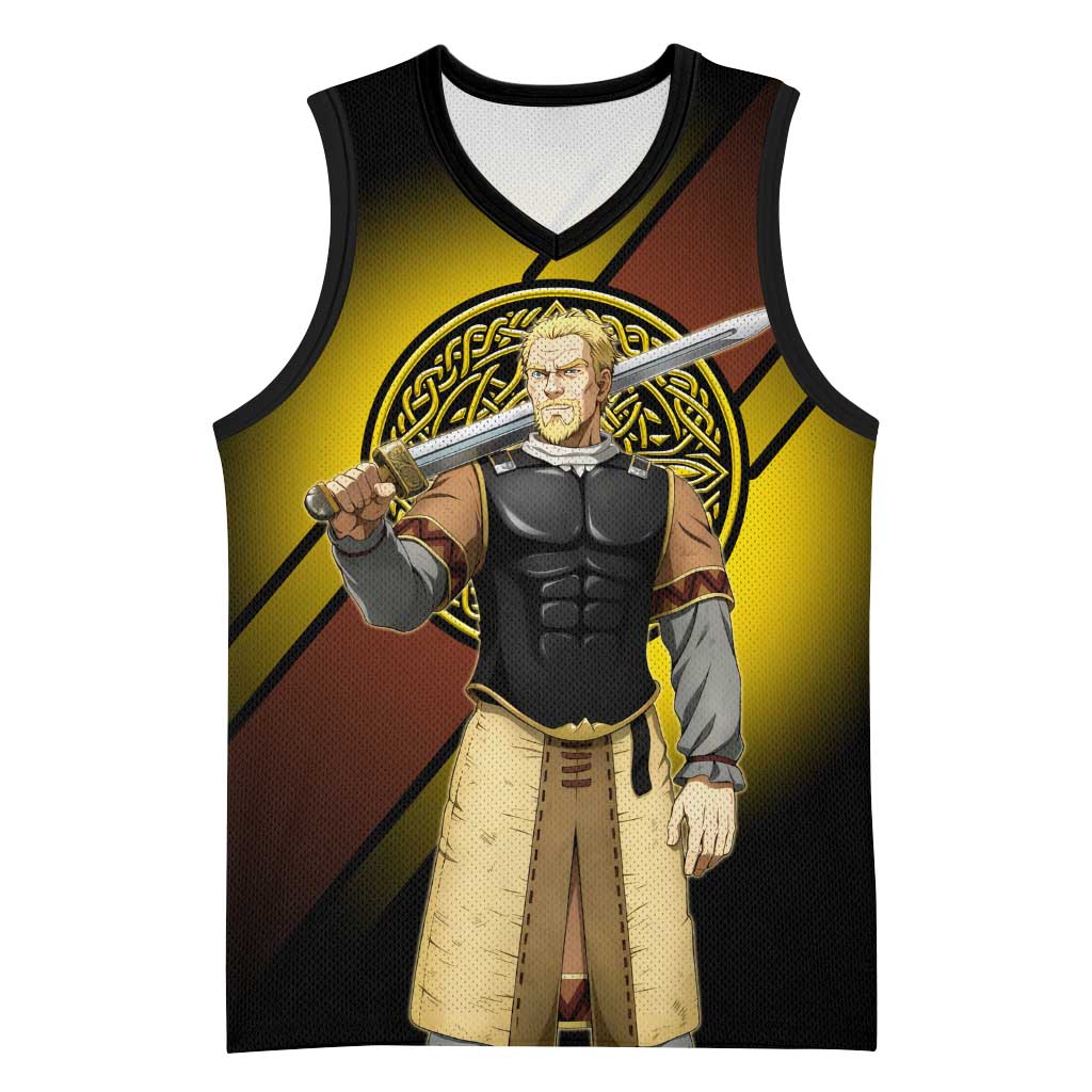 Askeladd Viking Commander Basketball Jersey Viking Manga Illustration Style