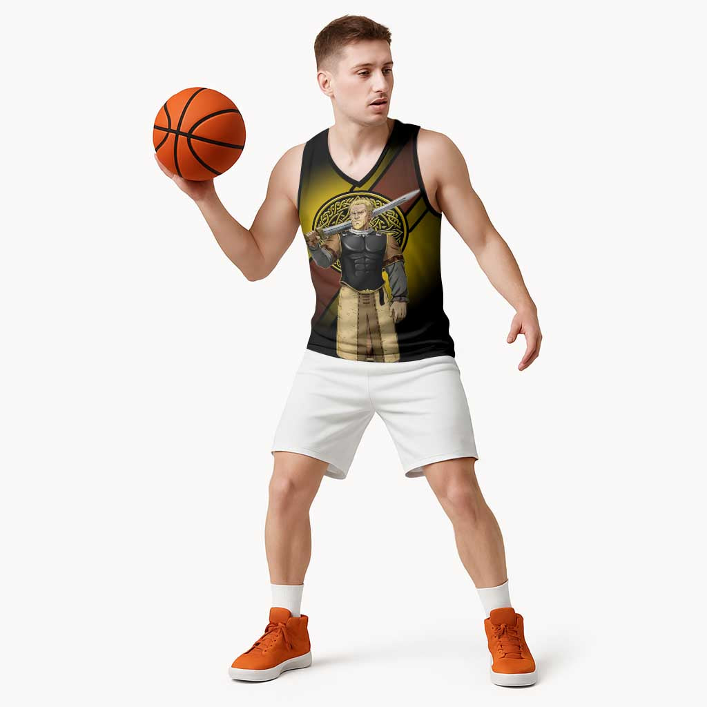 Askeladd Viking Commander Basketball Jersey Viking Manga Illustration Style