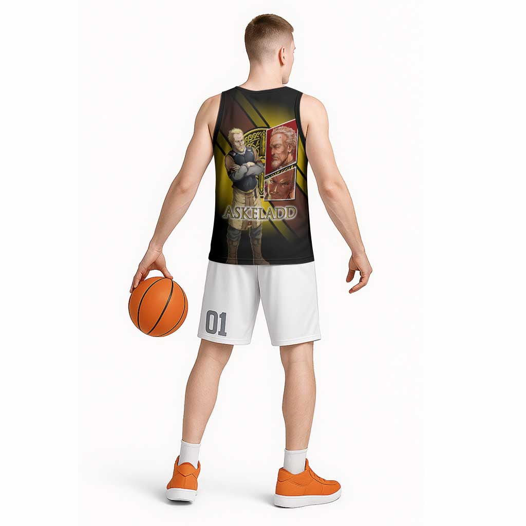 Askeladd Viking Commander Basketball Jersey Viking Manga Illustration Style