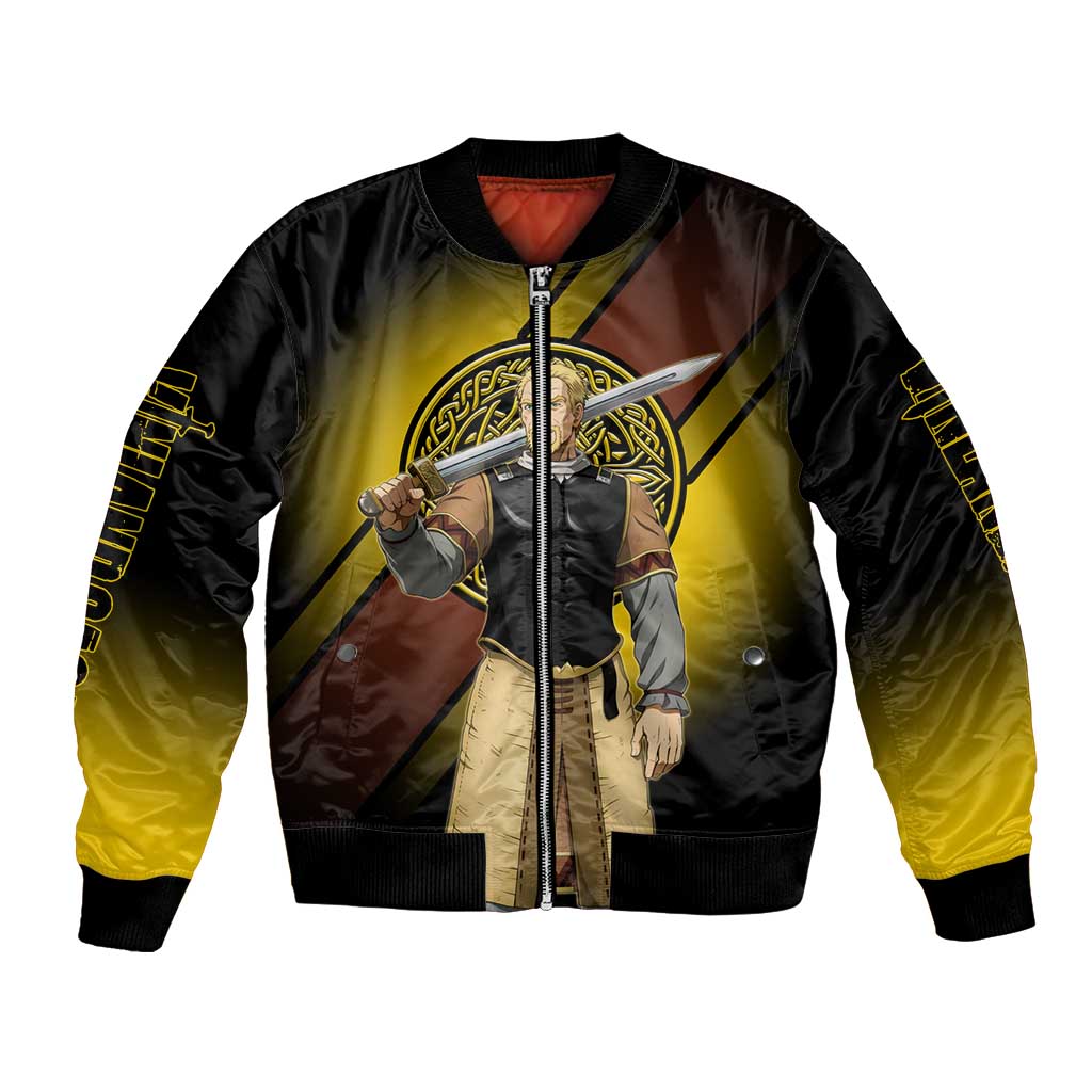Askeladd Viking Commander Bomber Jacket Viking Manga Illustration Style