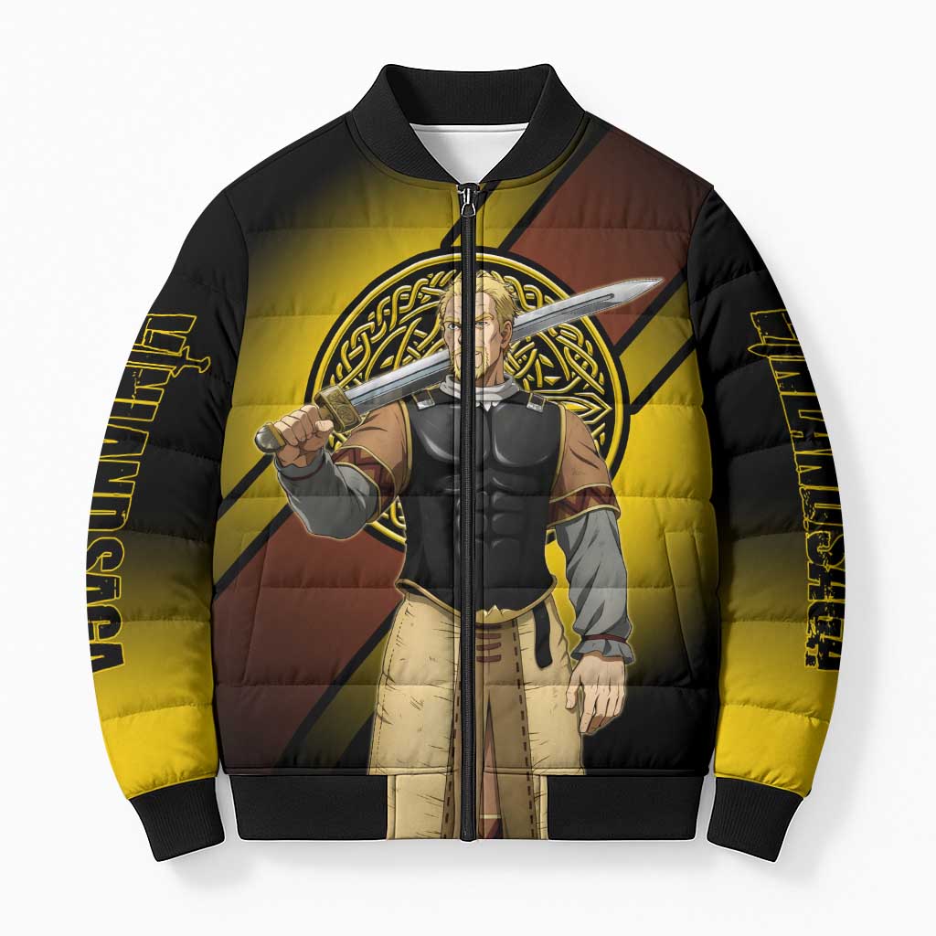 Askeladd Viking Commander Bomber Puffer Jacket Viking Manga Illustration Style