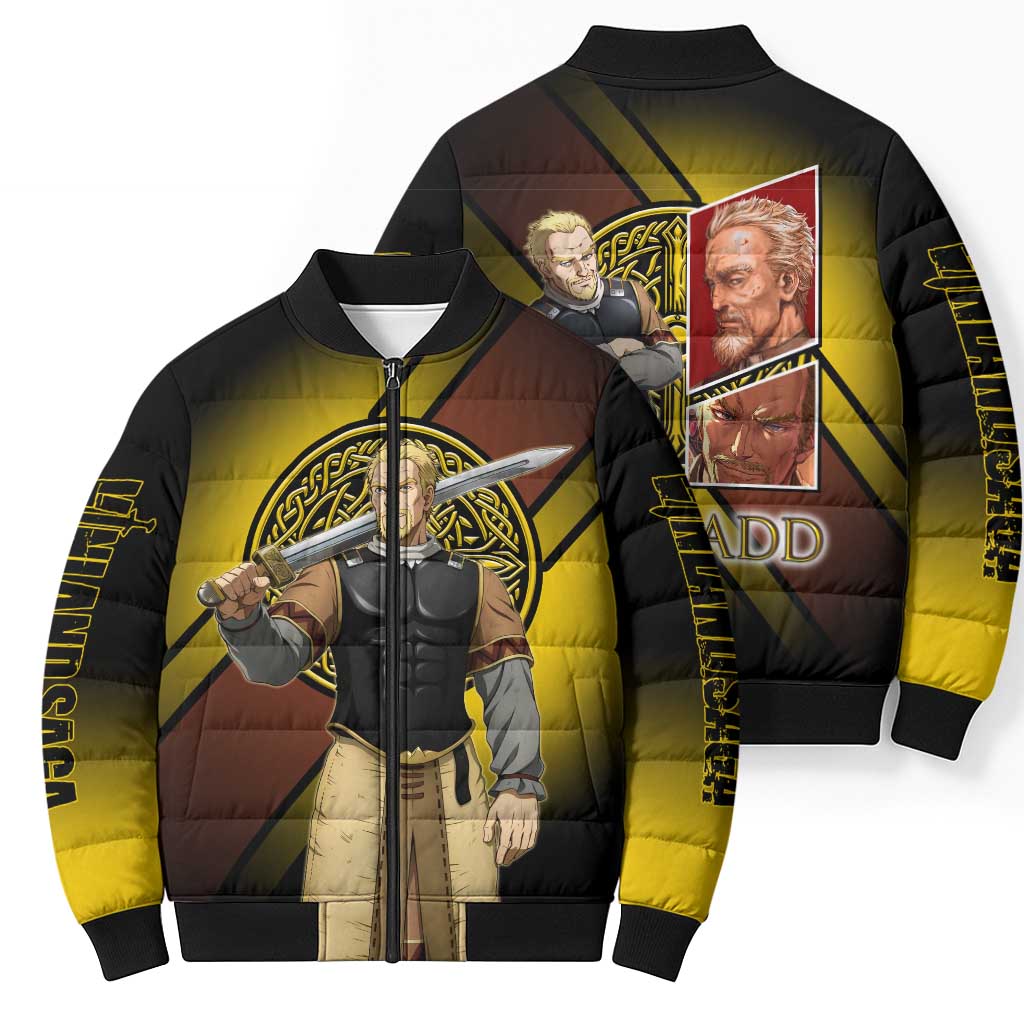 Askeladd Viking Commander Bomber Puffer Jacket Viking Manga Illustration Style