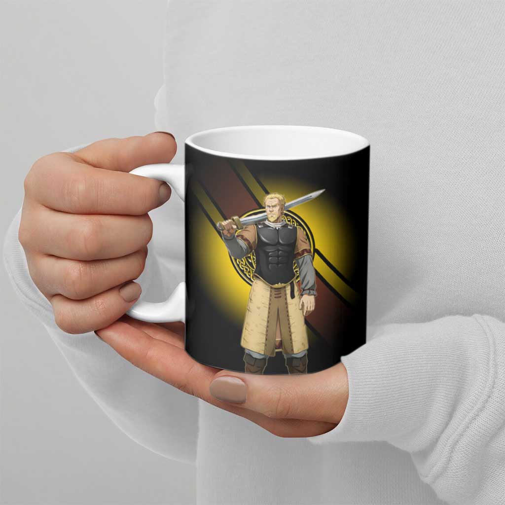 Askeladd Viking Commander Ceramic Mug Viking Manga Illustration Style