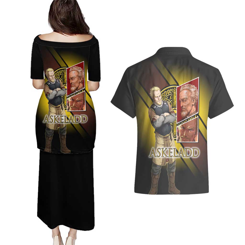Askeladd Viking Commander Couples Matching Puletasi and Hawaiian Shirt Viking Manga Illustration Style