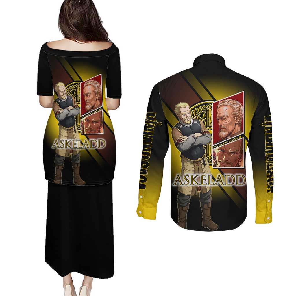 Askeladd Viking Commander Couples Matching Puletasi and Long Sleeve Button Shirt Viking Manga Illustration Style