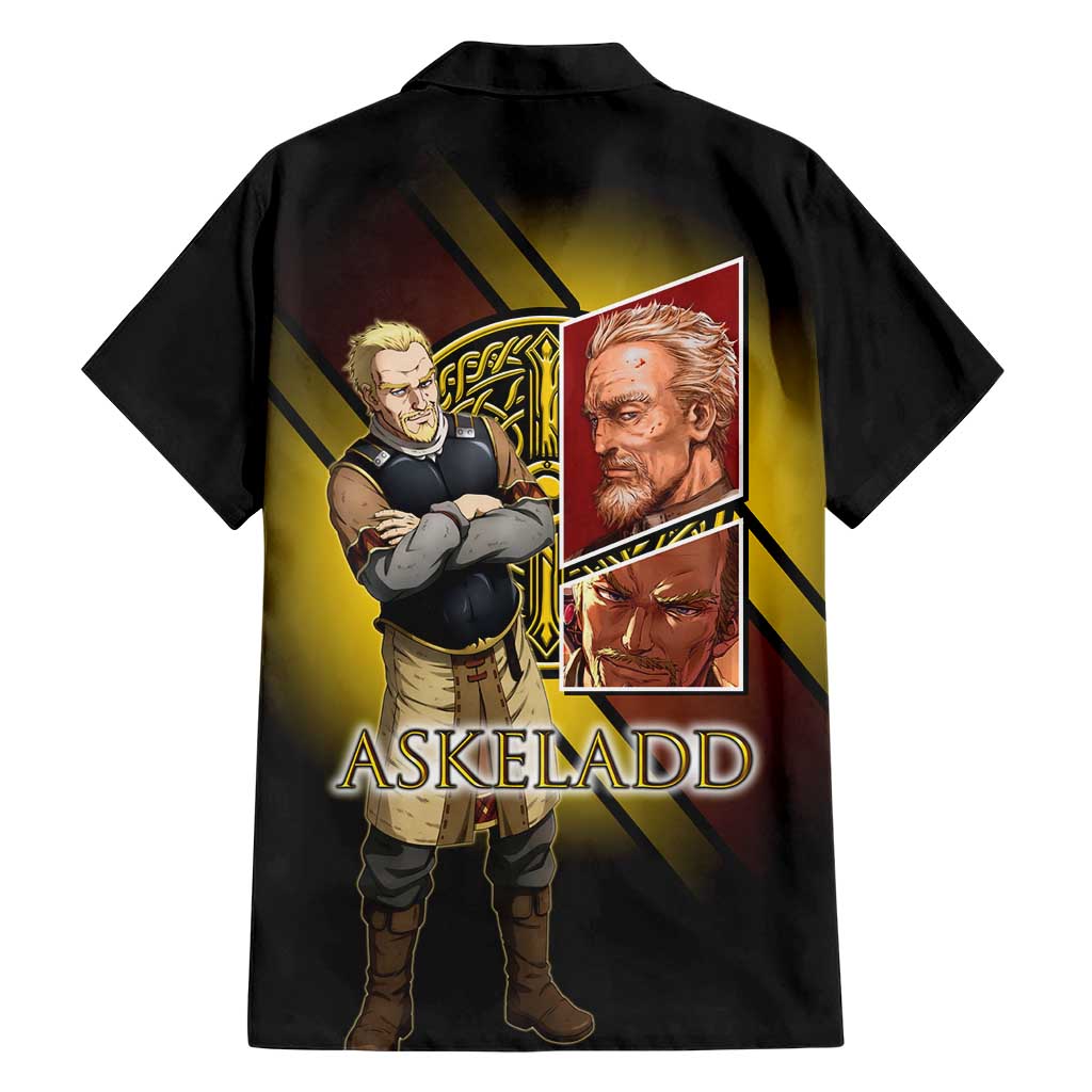 Askeladd Viking Commander Family Matching Short Sleeve Bodycon Dress and Hawaiian Shirt Viking Manga Illustration Style