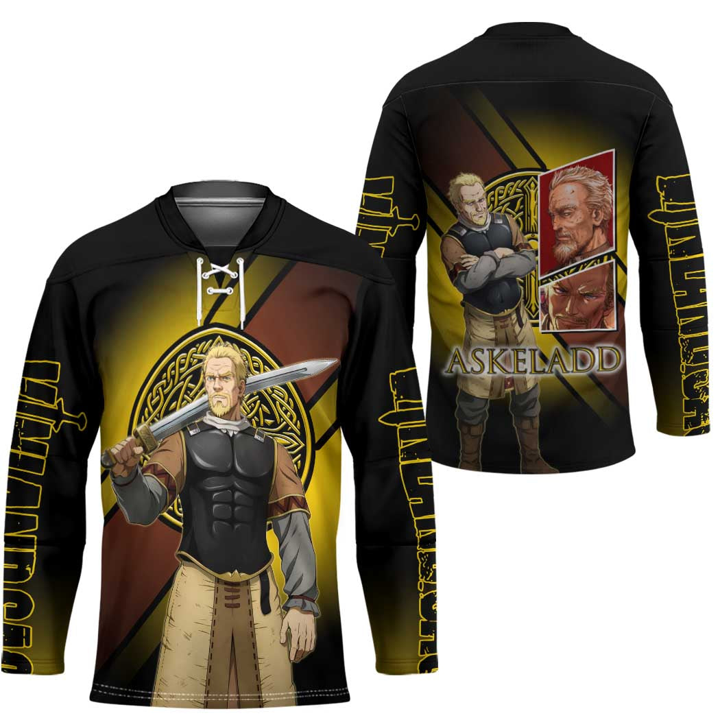 Askeladd Viking Commander Hockey Jersey Viking Manga Illustration Style