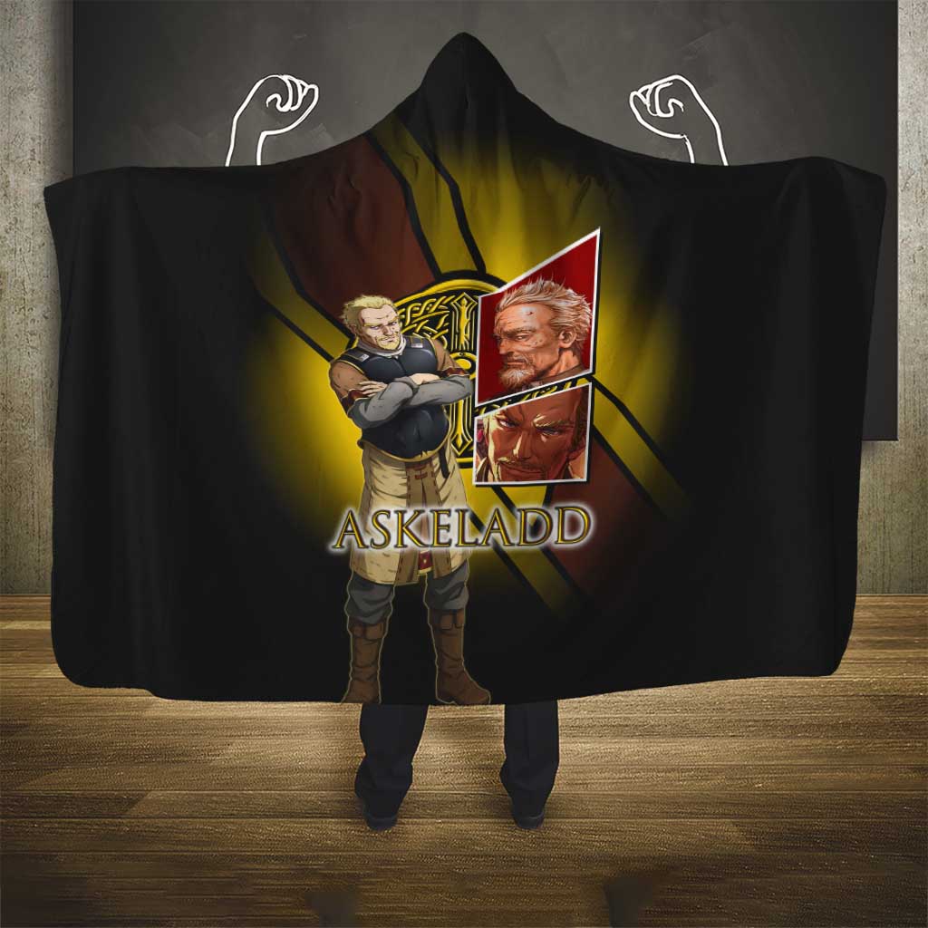 Askeladd Viking Commander Hooded Blanket Viking Manga Illustration Style