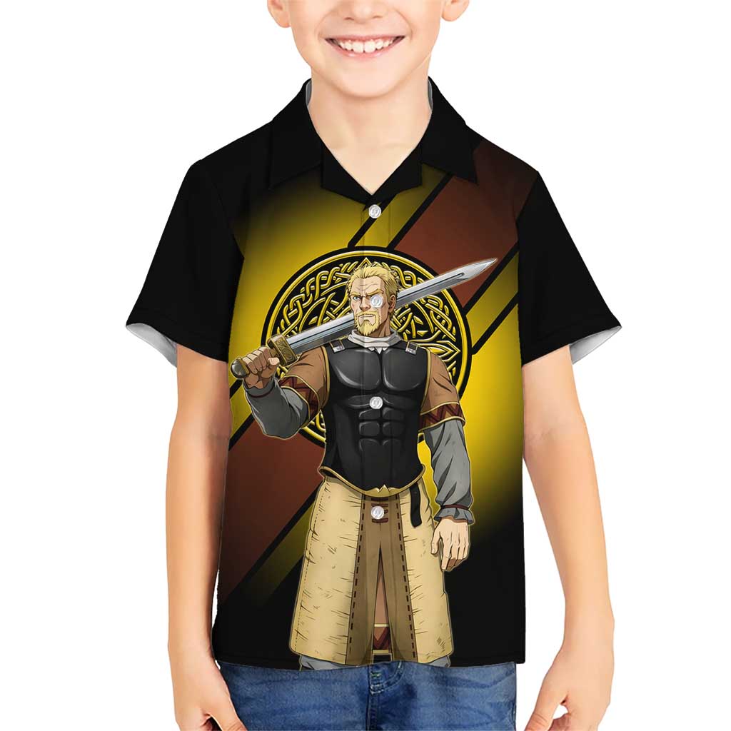 Askeladd Viking Commander Kid Hawaiian Shirt Viking Manga Illustration Style