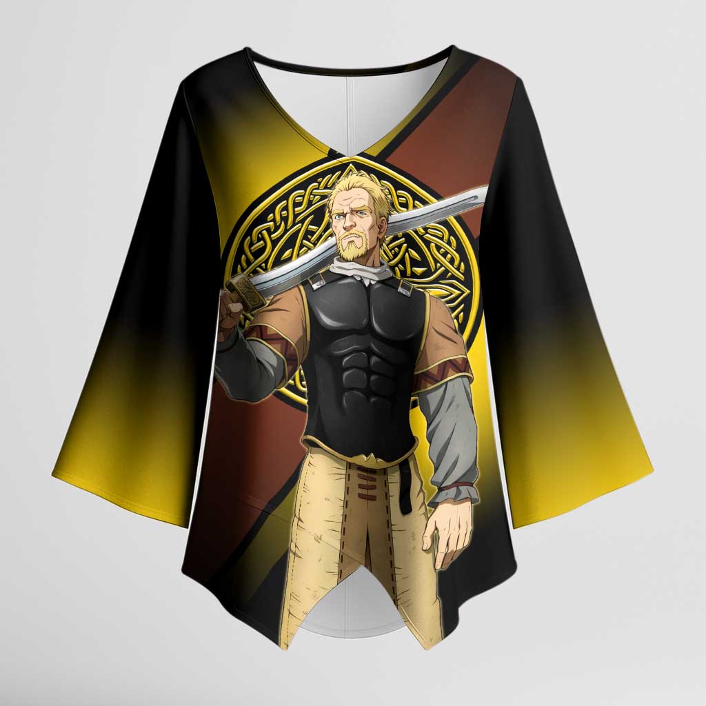 Askeladd Viking Commander Kimono Sleeve Blouse Viking Manga Illustration Style