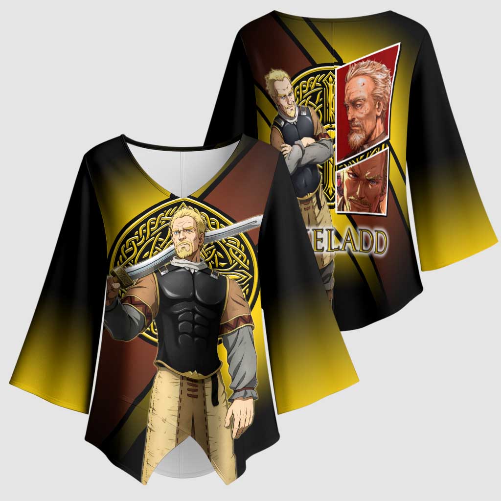Askeladd Viking Commander Kimono Sleeve Blouse Viking Manga Illustration Style