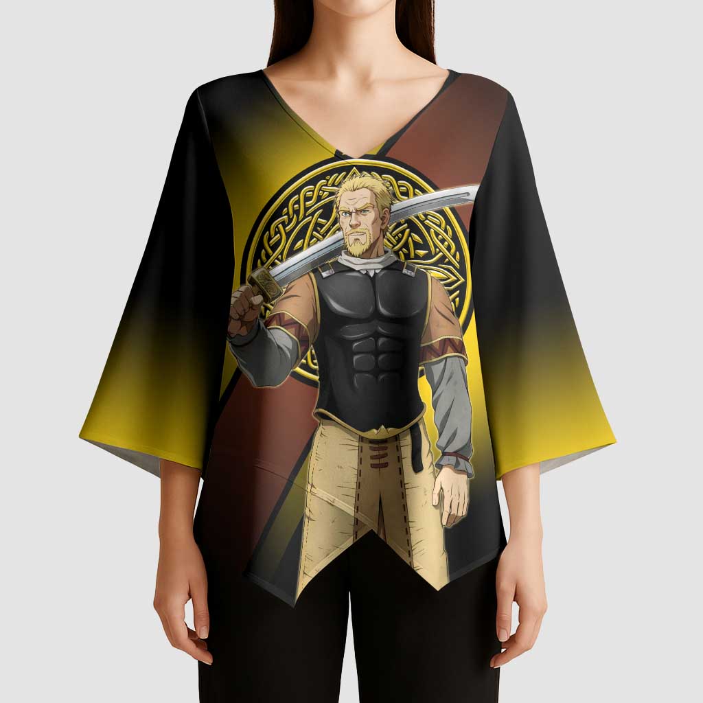 Askeladd Viking Commander Kimono Sleeve Blouse Viking Manga Illustration Style