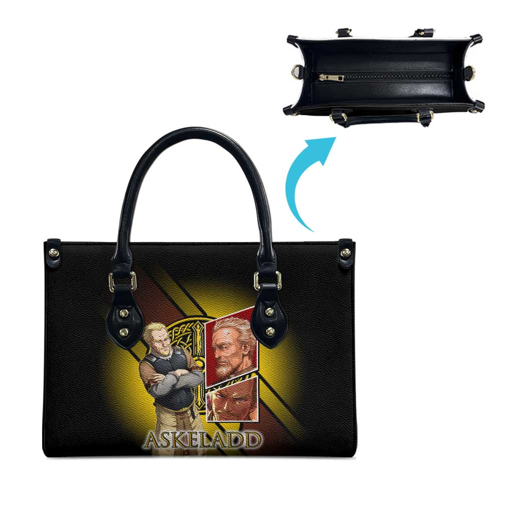 Askeladd Viking Commander Leather Bag Viking Manga Illustration Style