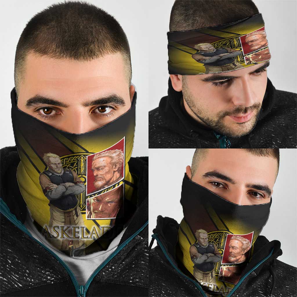 Askeladd Viking Commander Neck Gaiter Viking Manga Illustration Style
