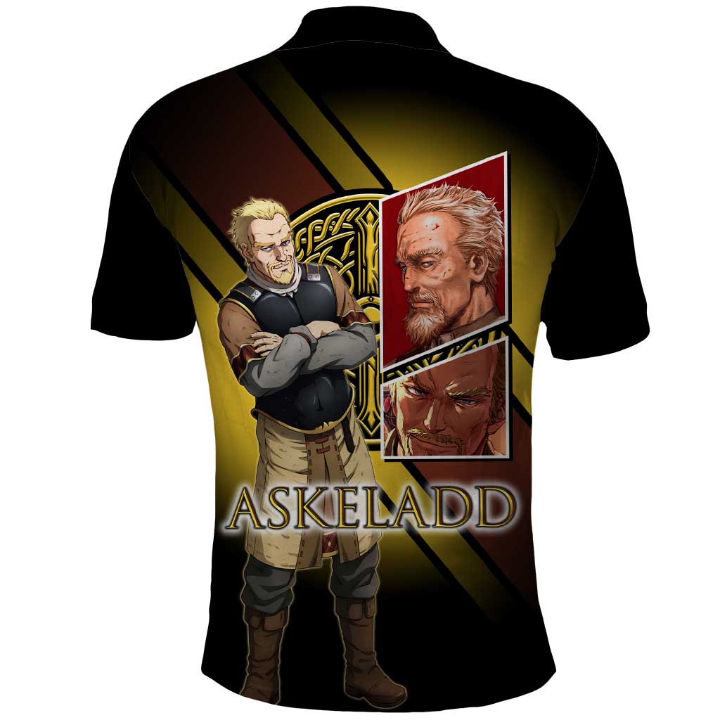 Askeladd Viking Commander Polo Shirt Viking Manga Illustration Style