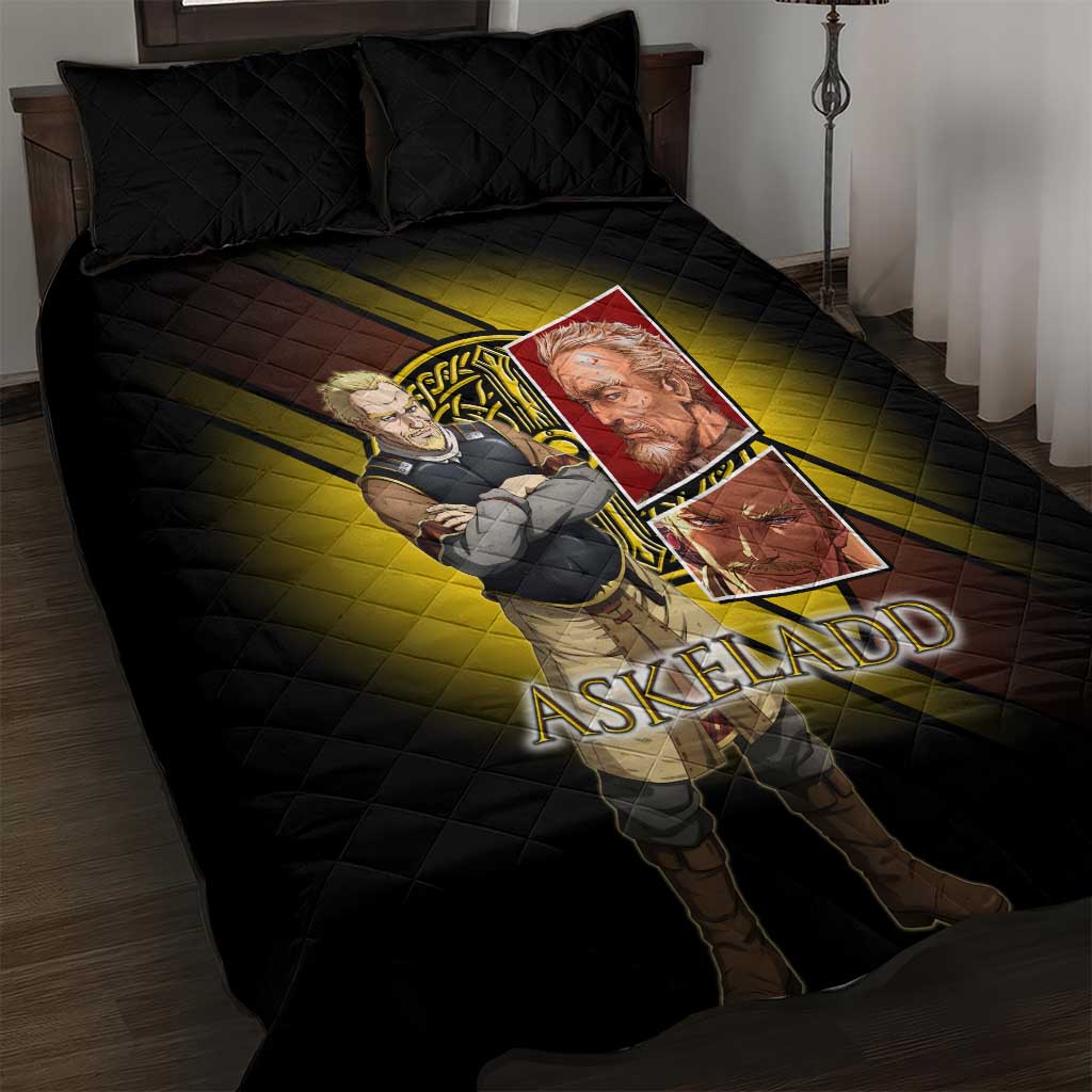 Askeladd Viking Commander Quilt Bed Set Viking Manga Illustration Style