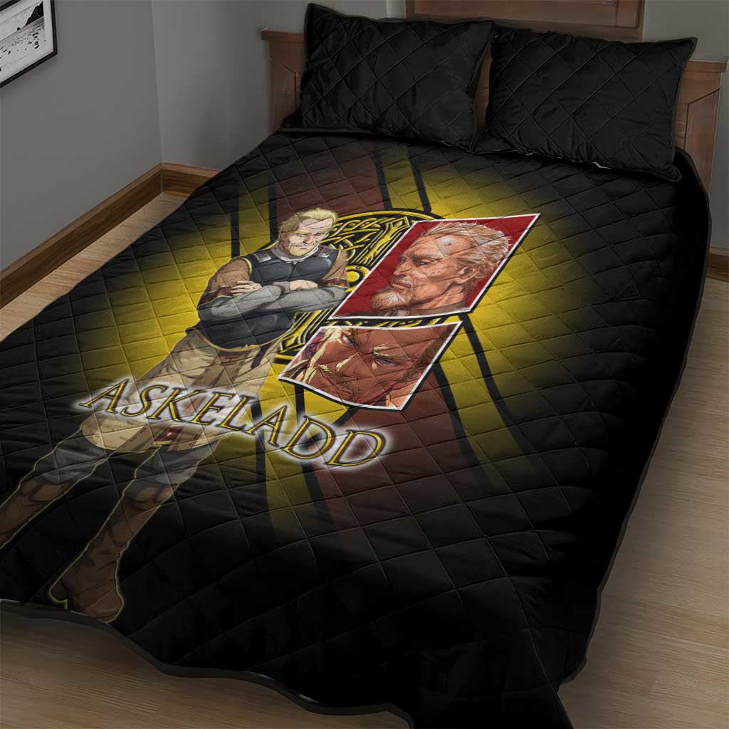 Askeladd Viking Commander Quilt Bed Set Viking Manga Illustration Style