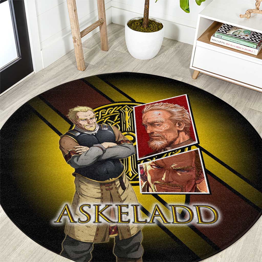Askeladd Viking Commander Round Carpet Viking Manga Illustration Style