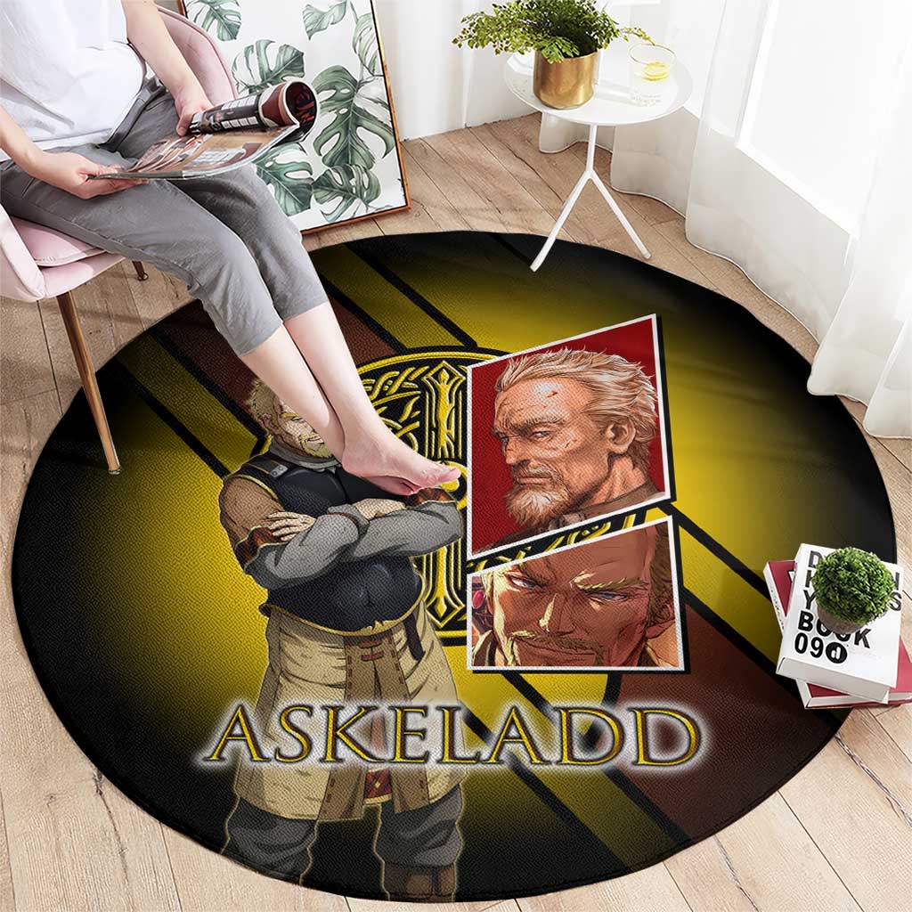 Askeladd Viking Commander Round Carpet Viking Manga Illustration Style