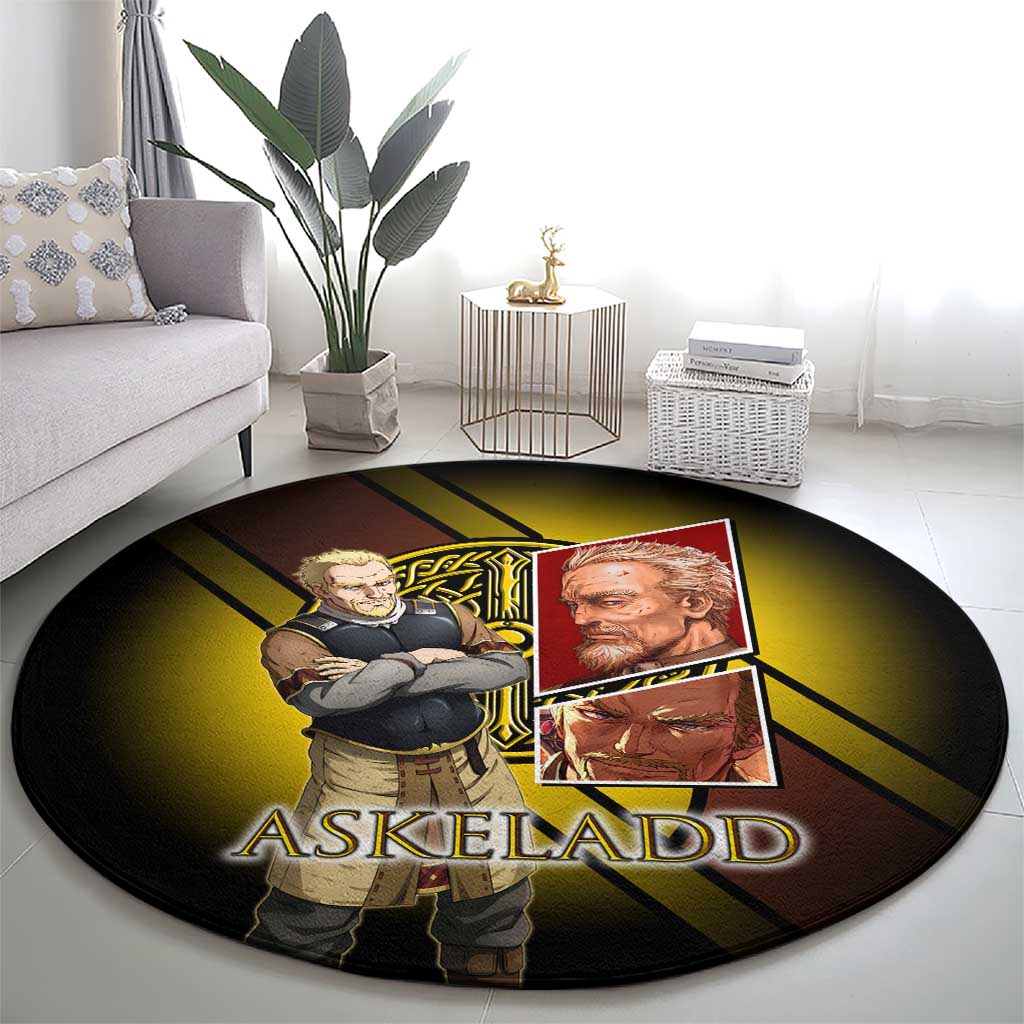 Askeladd Viking Commander Round Carpet Viking Manga Illustration Style