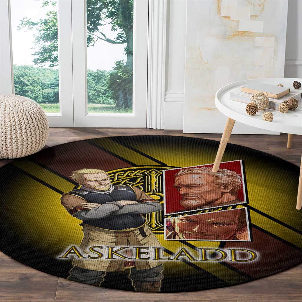 Askeladd Viking Commander Round Carpet Viking Manga Illustration Style