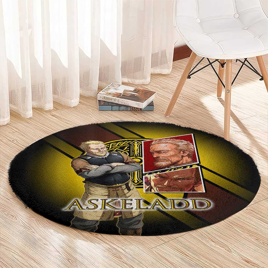 Askeladd Viking Commander Round Carpet Viking Manga Illustration Style
