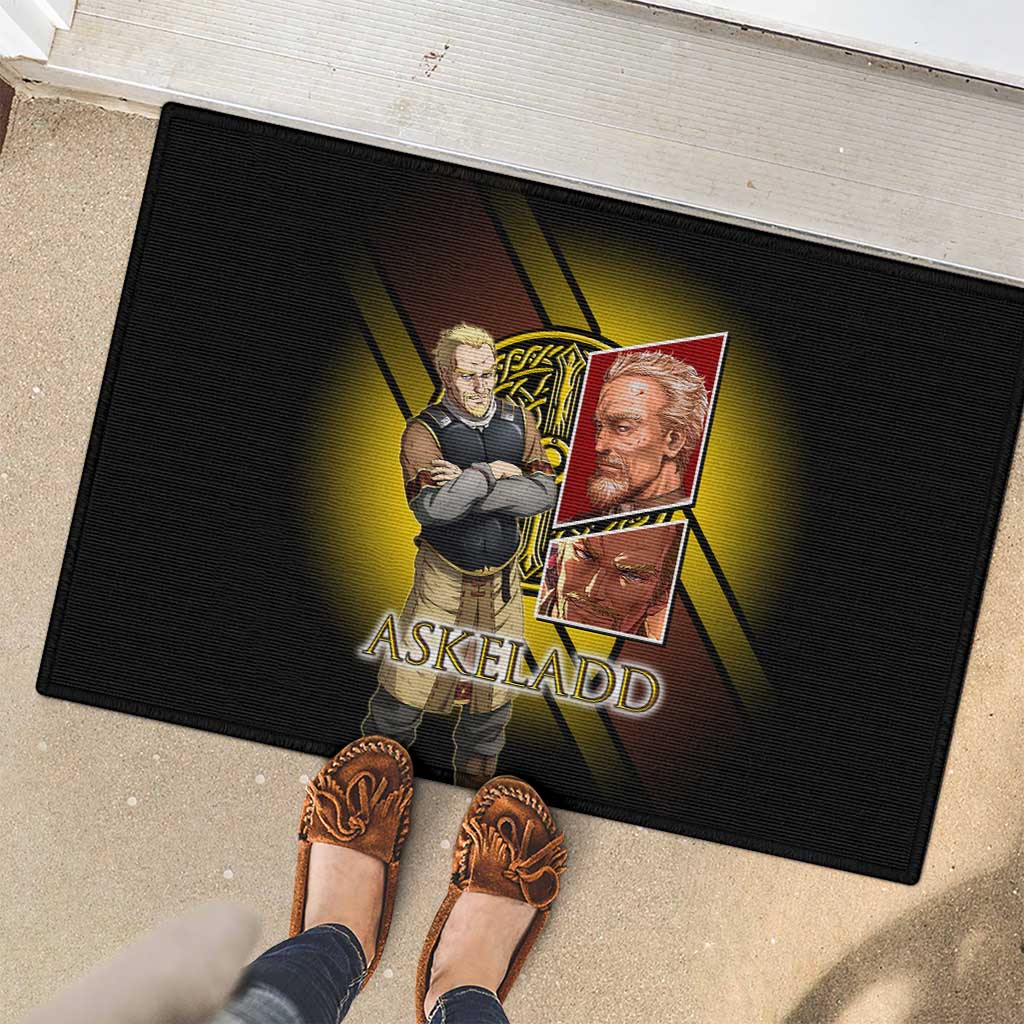 Askeladd Viking Commander Rubber Doormat Viking Manga Illustration Style