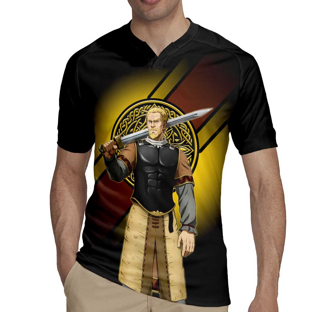 Askeladd Viking Commander Rugby Jersey Viking Manga Illustration Style