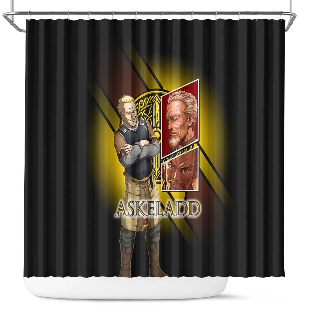 Askeladd Viking Commander Shower Curtain Viking Manga Illustration Style