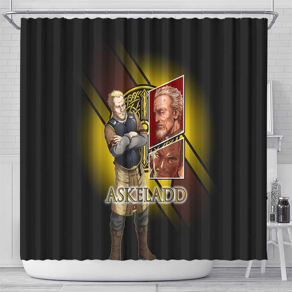 Askeladd Viking Commander Shower Curtain Viking Manga Illustration Style