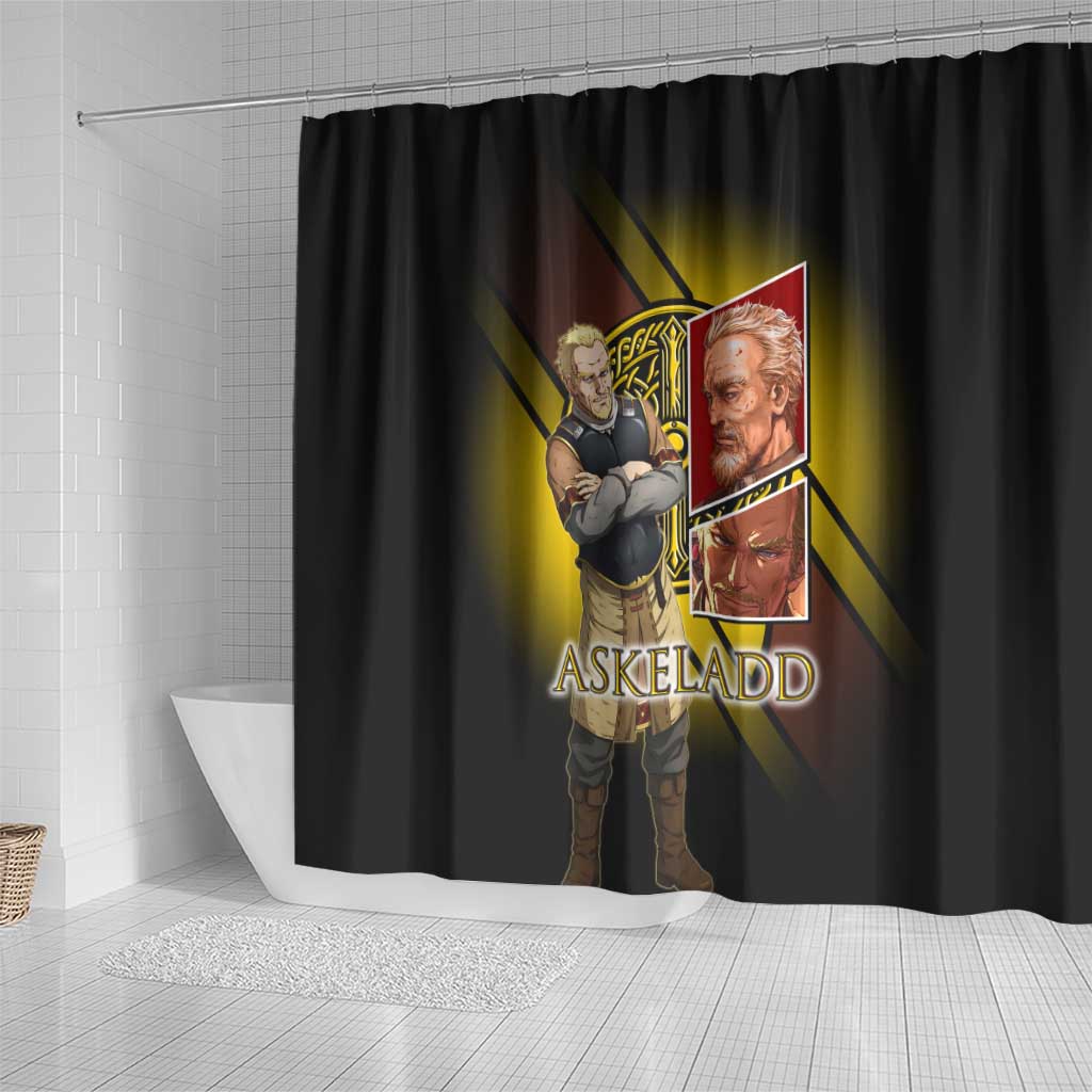 Askeladd Viking Commander Shower Curtain Viking Manga Illustration Style