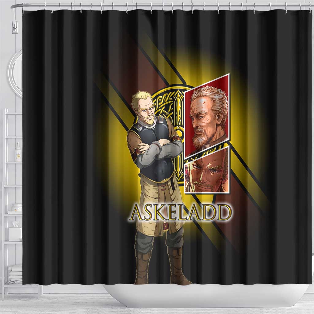 Askeladd Viking Commander Shower Curtain Viking Manga Illustration Style