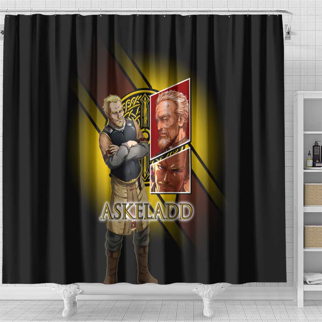 Askeladd Viking Commander Shower Curtain Viking Manga Illustration Style