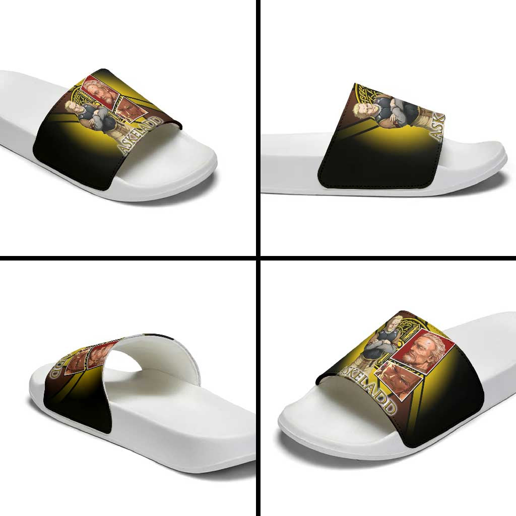 Askeladd Viking Commander Slide Sandals Viking Manga Illustration Style