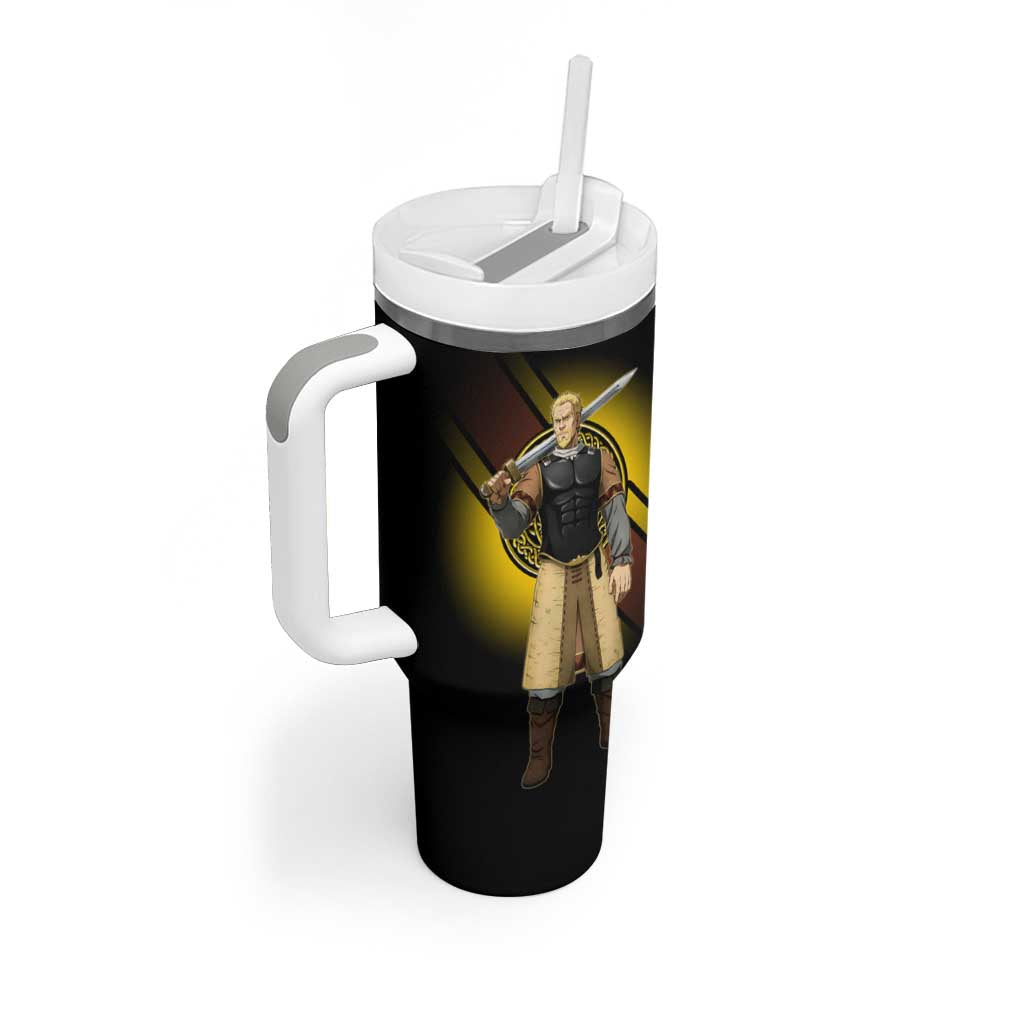 Askeladd Viking Commander Tumbler With Handle Viking Manga Illustration Style