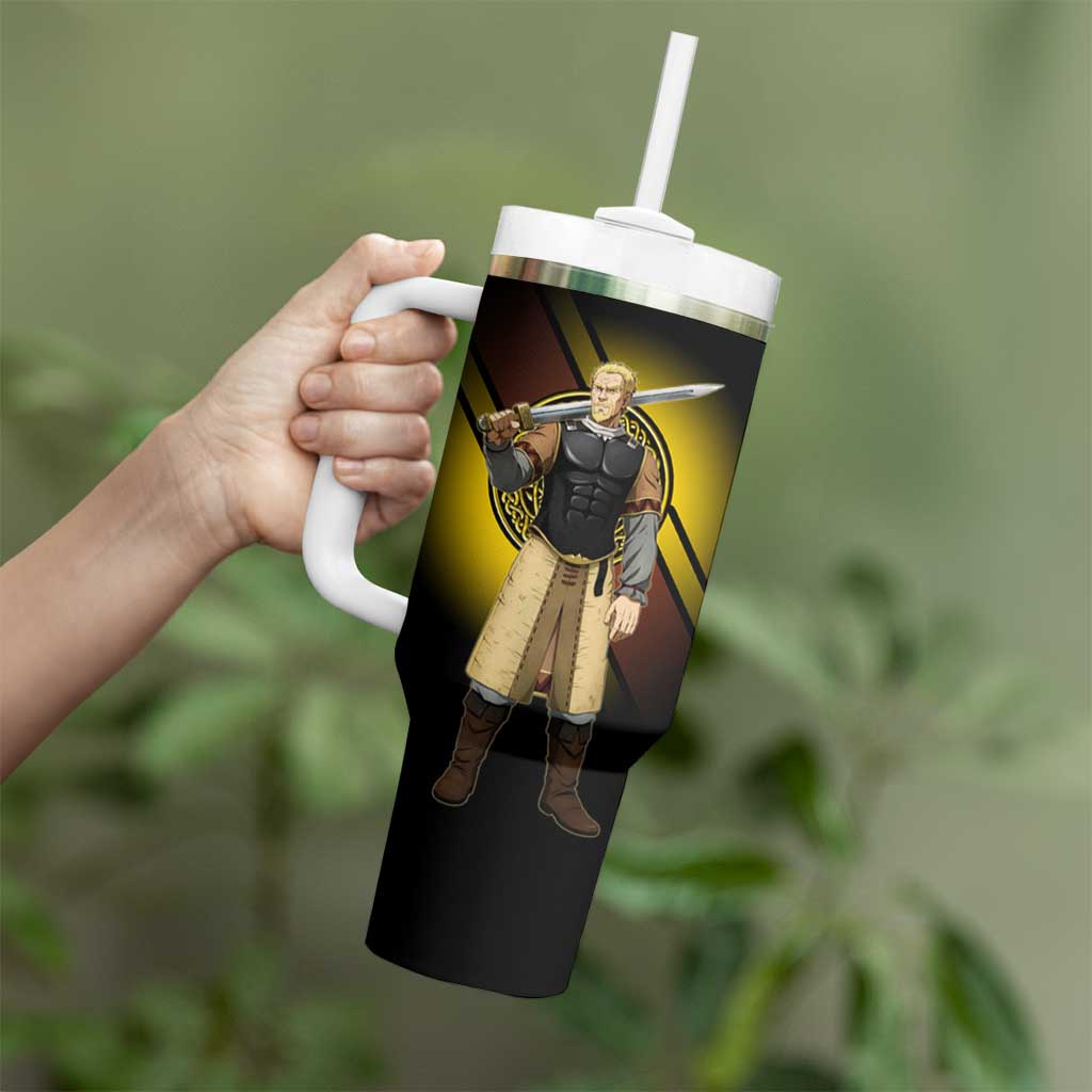 Askeladd Viking Commander Tumbler With Handle Viking Manga Illustration Style