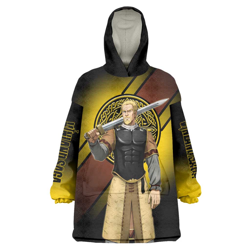 Askeladd Viking Commander Wearable Blanket Hoodie Viking Manga Illustration Style