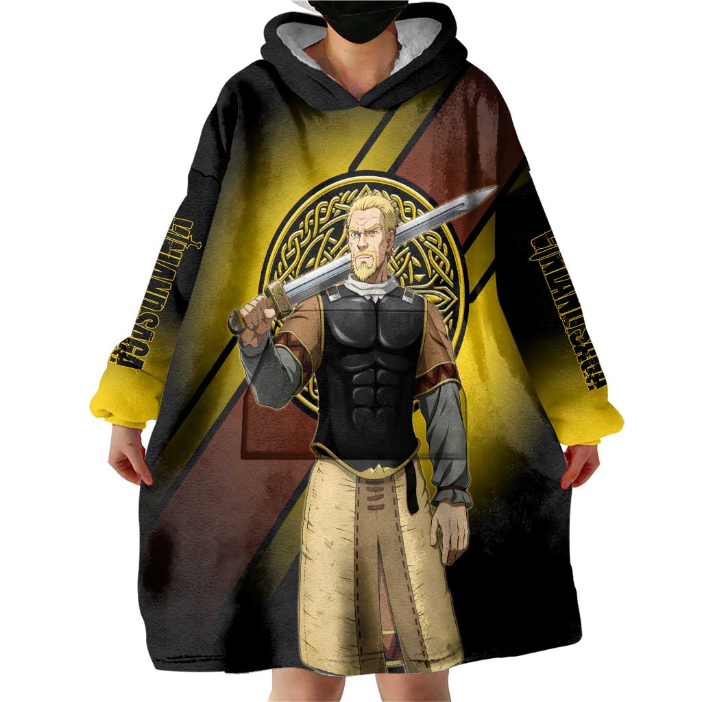 Askeladd Viking Commander Wearable Blanket Hoodie Viking Manga Illustration Style