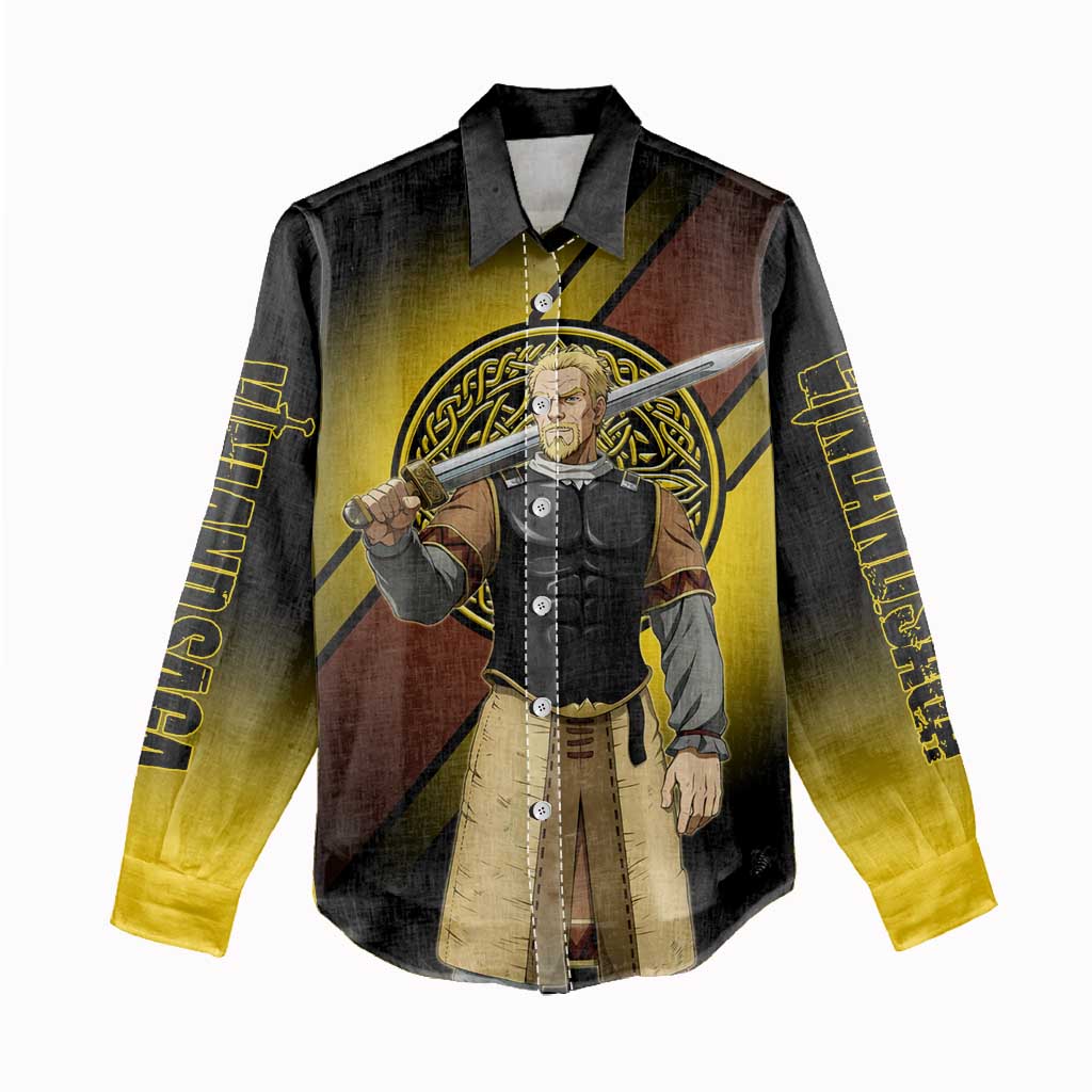 Askeladd Viking Commander Women Casual Shirt Viking Manga Illustration Style