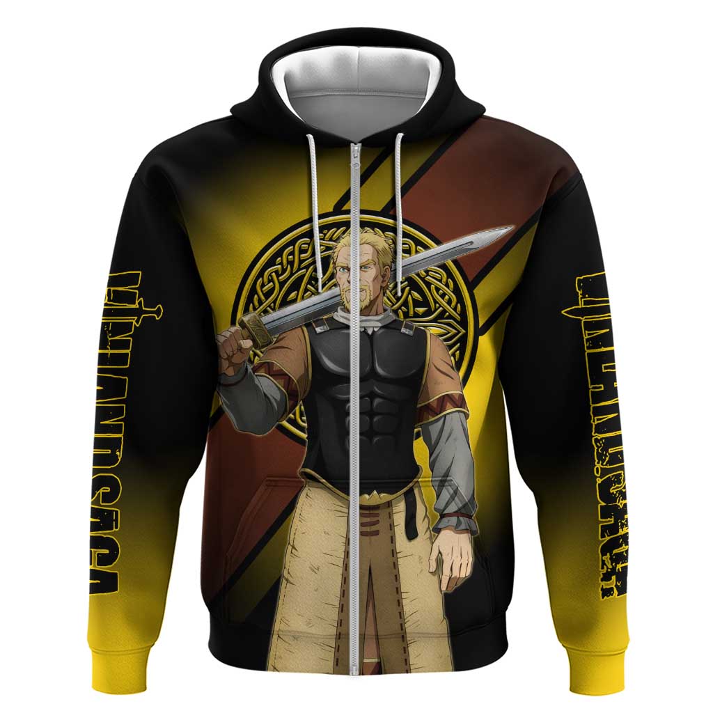 Askeladd Viking Commander Zip Hoodie Viking Manga Illustration Style