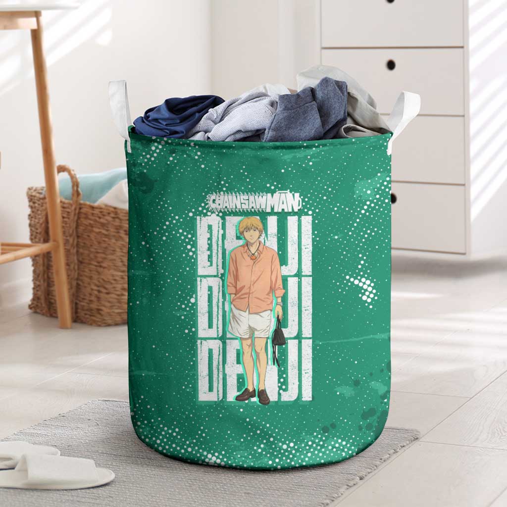 Denji Chainsaw Man Laundry Basket Urban Grunge Halftone Style