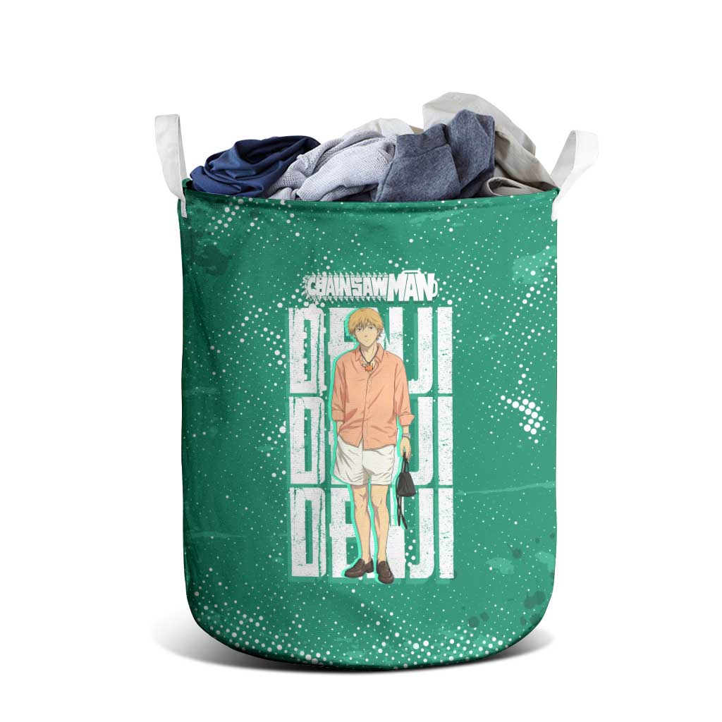 Denji Chainsaw Man Laundry Basket Urban Grunge Halftone Style