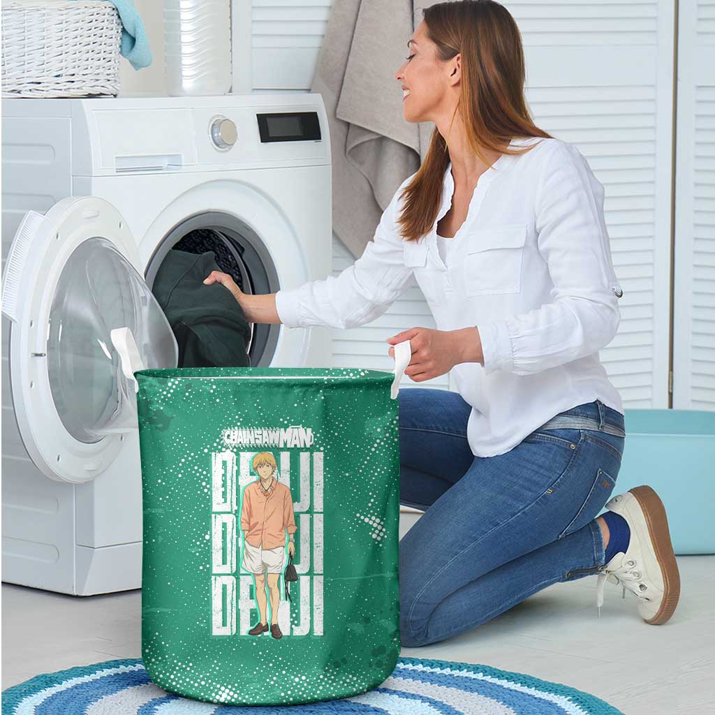 Denji Chainsaw Man Laundry Basket Urban Grunge Halftone Style