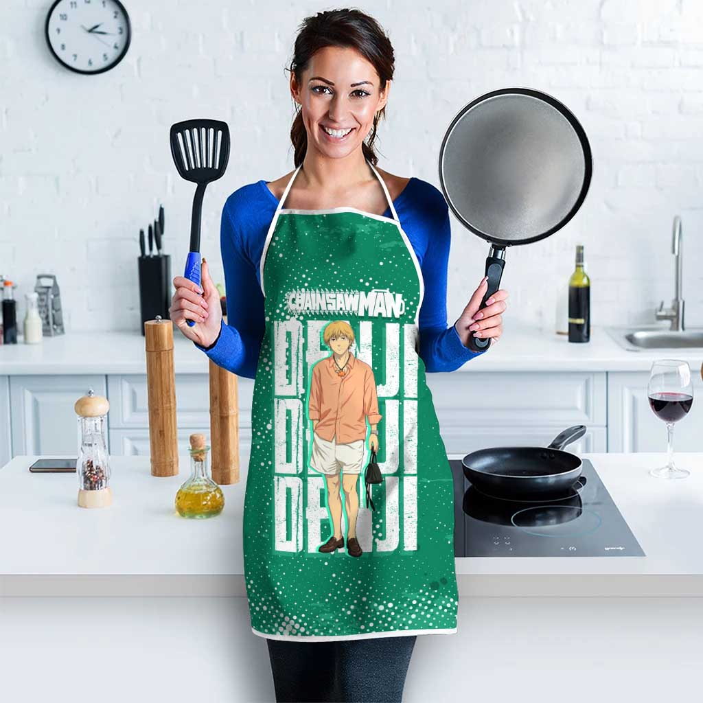 Denji Chainsaw Man Apron Urban Grunge Halftone Style